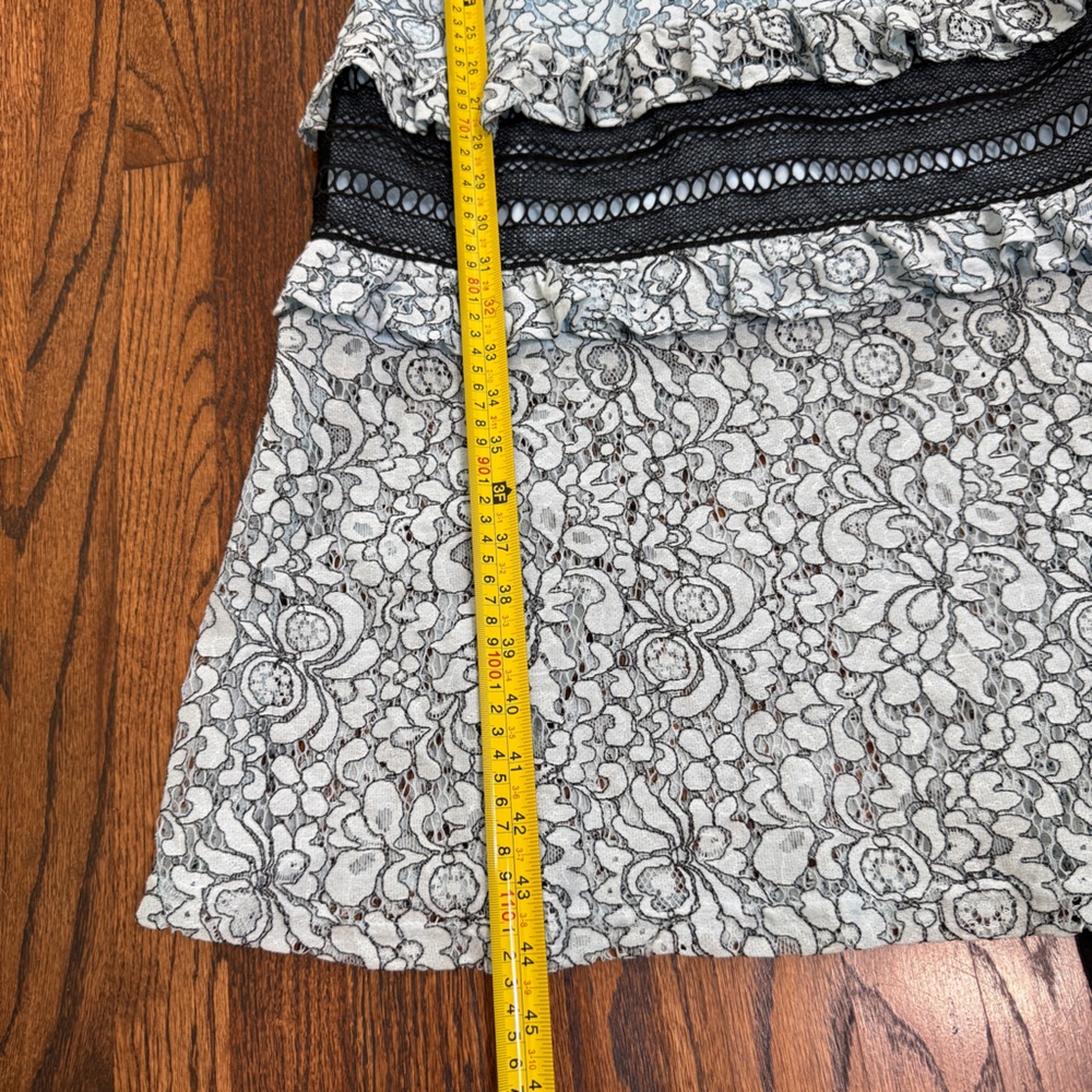 PrettyLittleThing Women’s Dusty Blue Lace Ruffle‎ Detail Midi Dress Size 8 New - Picture 12 of 15